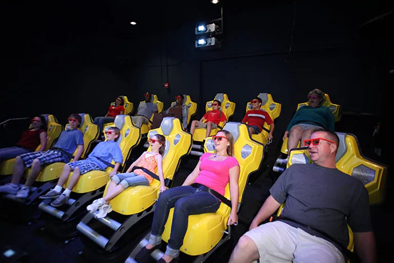 Visitors experiencing the 4D Theater.