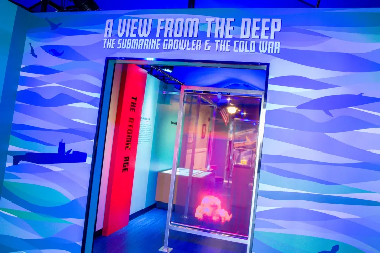 Entrance to the exhibition "A View from the Deep: The Submarine Growler and the Cold War."