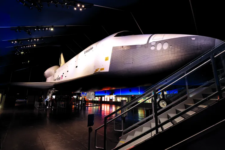 Image of Enterprise inside the Museum's Space Shuttle Pavilion