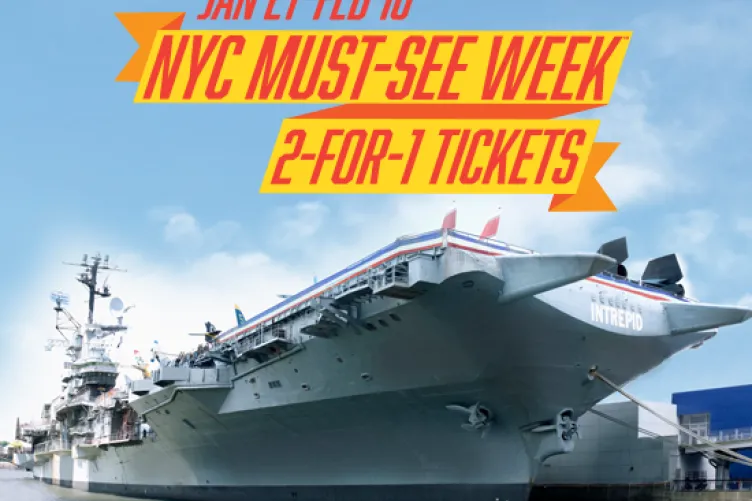 Advertisement for 2019 nyc must see week for the intrepid museum