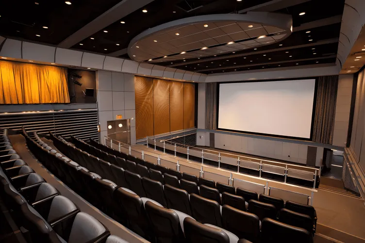 Theater seats in the Lutnick Theater