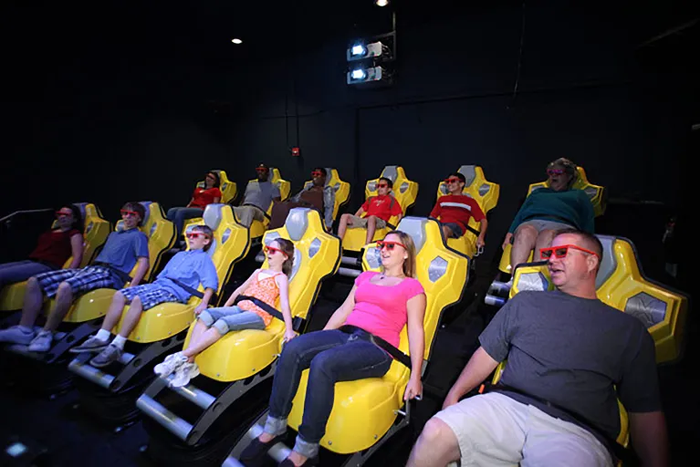 Visitors experiencing the 4D Theater. 