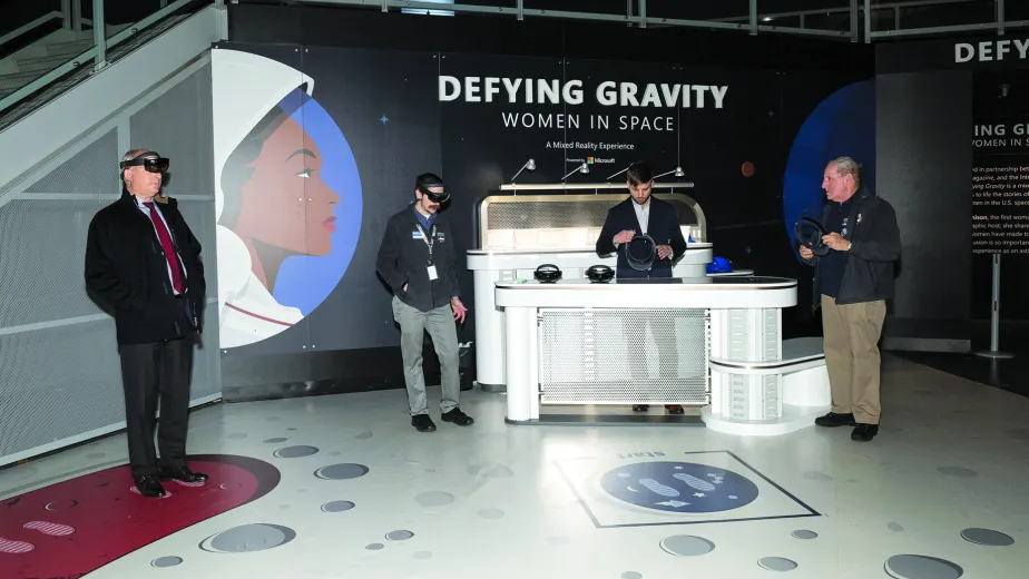 Defying Gravity exhibition panel 