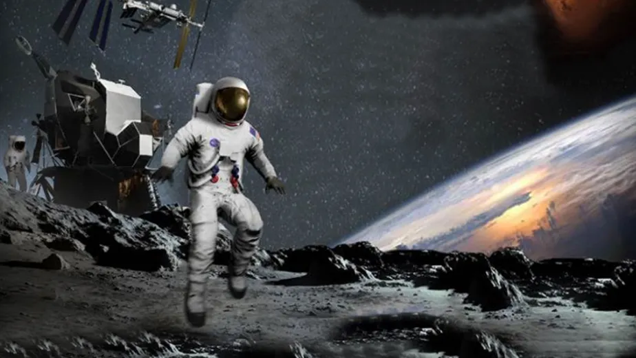 Apollo 11 and beyond VR experience with astronaut on the moon