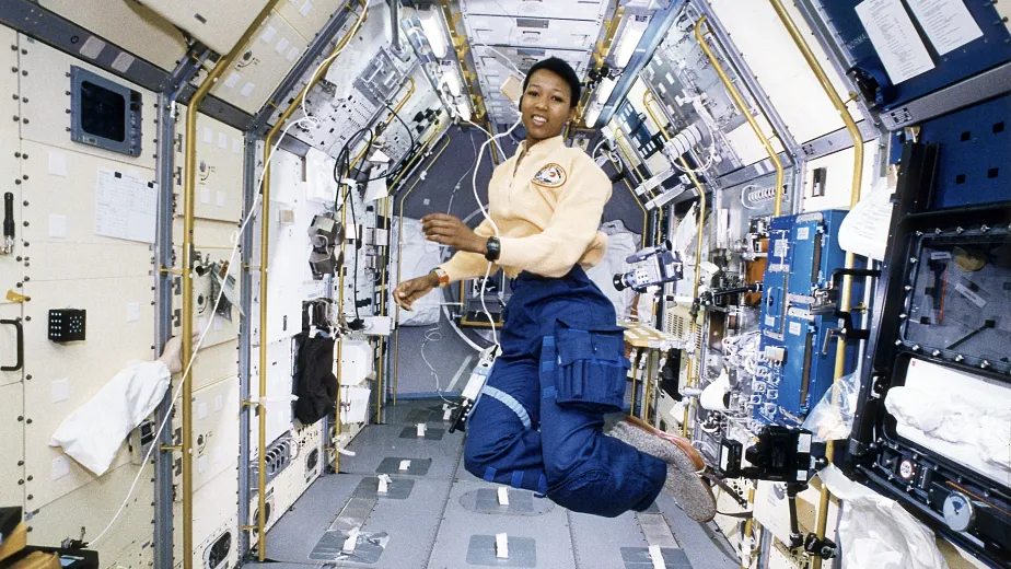 Dr. Jemison is a physician, engineer and former NASA astronaut pictured in space