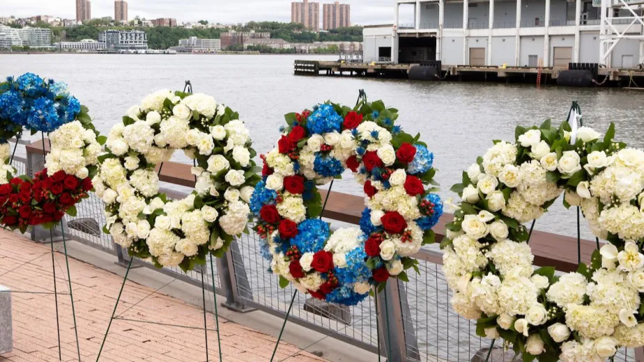 Red, white, and blue wreaths